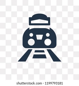 Railway line vector icon isolated on transparent background, Railway line transparency concept can be used web and mobile