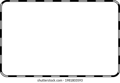 Railway line frame　isolated vector illustration.