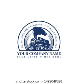 Railway Logo Design Train Concept Logo