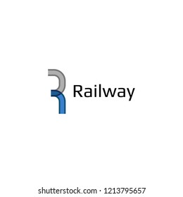 Railway Logo Template Stock Vector (Royalty Free) 1213795657