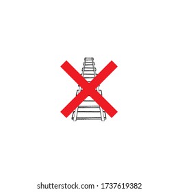  ilustración de icono del vector del logotipo del ferrocarril