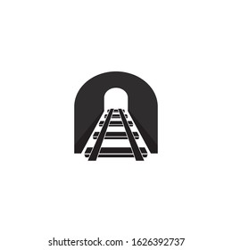 Railway Logo , Vector Icon Illustration Design 