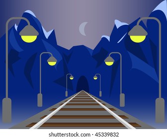 Eisenbahn in den Bergen