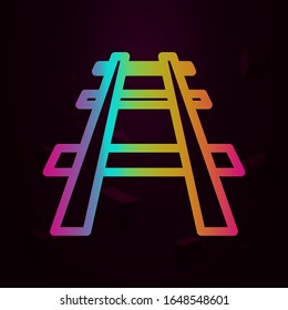 Railway nolan style icon. Simple thin line, outline vector of navigation icons for ui and ux, website or mobile application