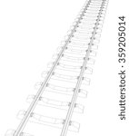 Railway on white