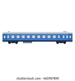 Railway passenger carriage image, vector illustration