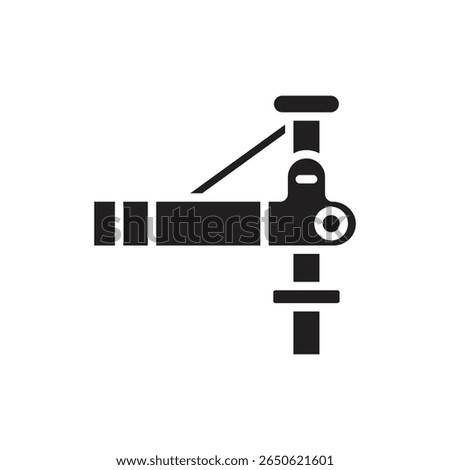 Railway Railroad Crossing Gate Filled Icon Vector Illustration