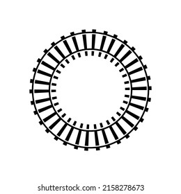 Railway, railroad silhouettes with distortion effect. Train, metro, subway, tram transportation concepts.