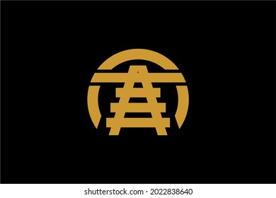 Railway services logo design vector. Abstract monogram letter T sign symbol. Train transport logo design.