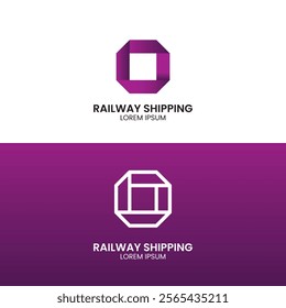 Railway Shipping of Packages Origami O Logotype