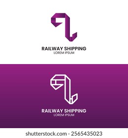 Railway Shipping of Packages Origami Q Logotype