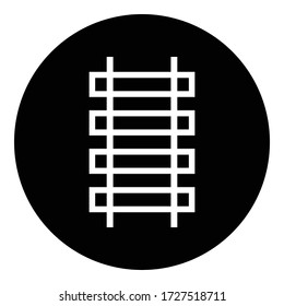Icono simple del ferrocarril. Diseño plano