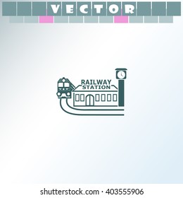 Railway station icon.