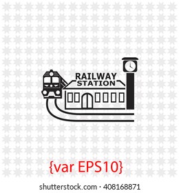 Railway station icon.