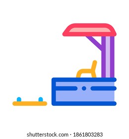 railway station platform icon vector. railway station platform sign. color symbol illustration