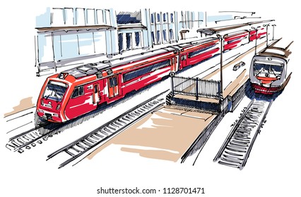 Railway Station Sketch