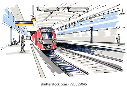 Train Sketch Images, Stock Photos & Vectors | Shutterstock