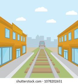 railway station vector design