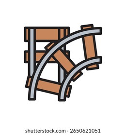 Interruptor de ferrocarril Pista Icon Ilustración vectorial