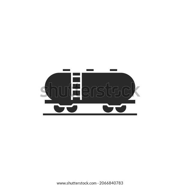 railway tank car icon. railway freight\
transportation symbol. isolated vector\
image