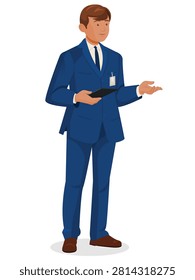 Railway Ticket Collector, Railway Ticket Checking Officer, Corporate Executive in Business Suit