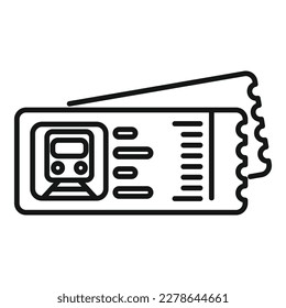 Railway ticket icon outline vector. City waiting. People metro