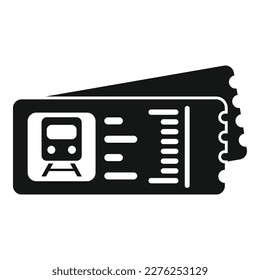 Railway ticket icon simple vector. City waiting. People metro