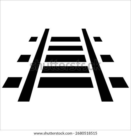 Railway Track Icon Element For Design