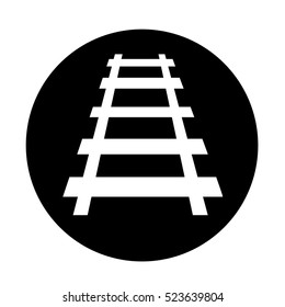 Railway track icon illustration design