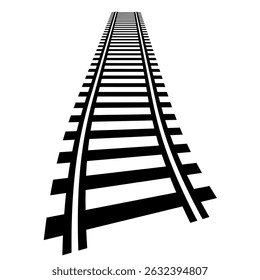 Railway Track Icon Set Vector Design on White Background. Railway Line, Rails Symbol, Train Tracks Sign, Railroad Pictogram, Railroad elements set, Railroads curved straight, traffic sign,seps10, 1111