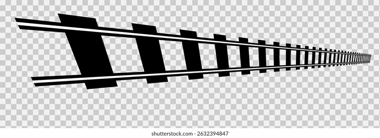 Railway Track Icon Set Vector Design on White Background. Railway Line, Rails Symbol, Train Tracks Sign, Railroad Pictogram, Railroad elements set, Railroads curved straight, traffic sign,seps10, 1111