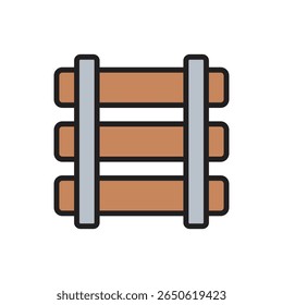 Railway Track Icon Vector Illustration