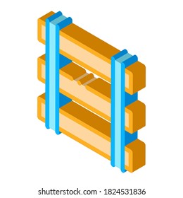 vector de icono de vía ferroviaria. señal isométrica de vía ferroviaria. ilustración de símbolo aislado de color