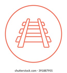 Railway track line icon.