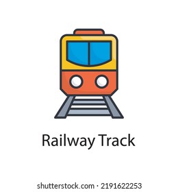 Railway Track vector filled outline Icon Design illustration. Miscellaneous Symbol on White background EPS 10 File