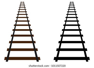 Railway track vector icon, Ladder vector icon,