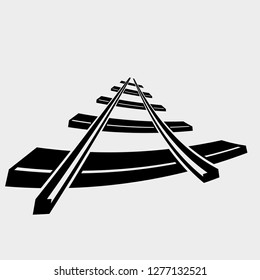 the railway track vector icons
