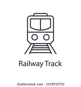 Vektorgrafik des Bahnspur-Vektorgrafiks Design-Illustration. Verschiedenes Symbol auf weißem Hintergrund EPS10-Datei