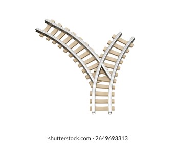 Railway Tracks icon 3d rendering illustration