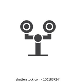 Railway traffic light vector icon. filled flat sign for mobile concept and web design. Train lights simple solid icon. Semaphore signal symbol, logo illustration. Pixel perfect vector graphics