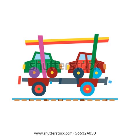 Railway train carriage vector