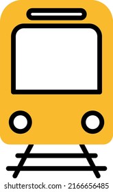 Railway train, illustration, vector on a white background.