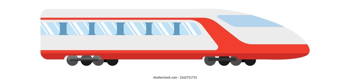Railway train Public Transport. Vector illustration