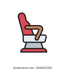 Railway Train Seat Icon Vector Illustration