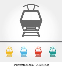 Railway Train Single Icon Vector Illustration