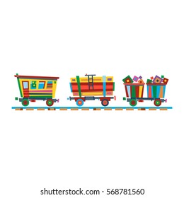 Railway train station vector