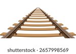 railway train track vector illustration isolated on white background.