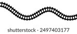 Railway train track vector route. Rail pattern round circular curve railroad path icon . Vector Illustration.