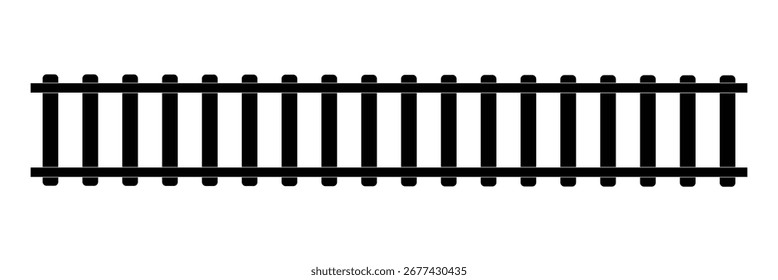 Vector de pista de ferrocarril. patrón de ferrocarril curva icono de carril. Ilustración vectorial. eps 10 .	