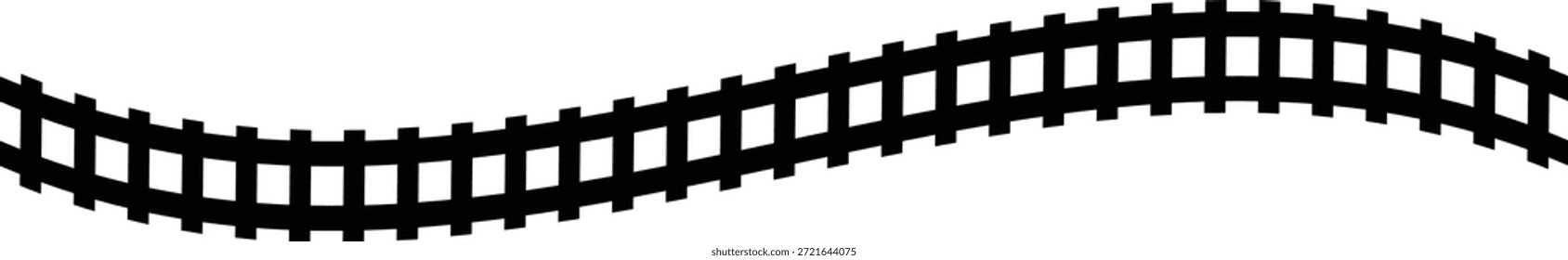 Railway train track vector route. Train track elements. Rail road map sign. Rail pattern round circular curve railroad path icon. flat style.